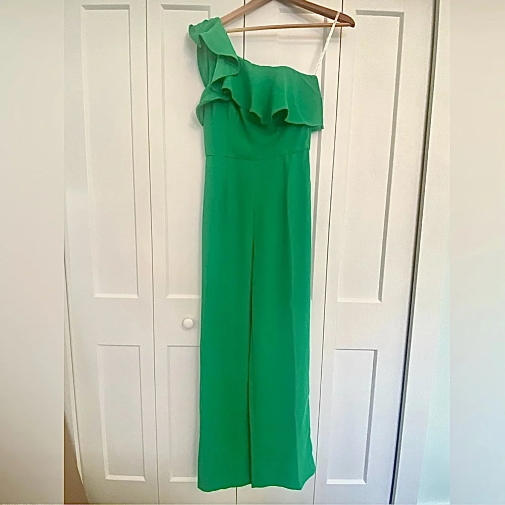 Lilly Pulitzer ruffled one-shoulder wide leg jumpsuit - Picture 9 of 9